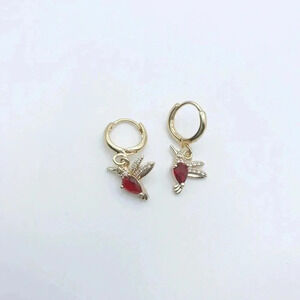 Bird Huggie Hoops Earrings